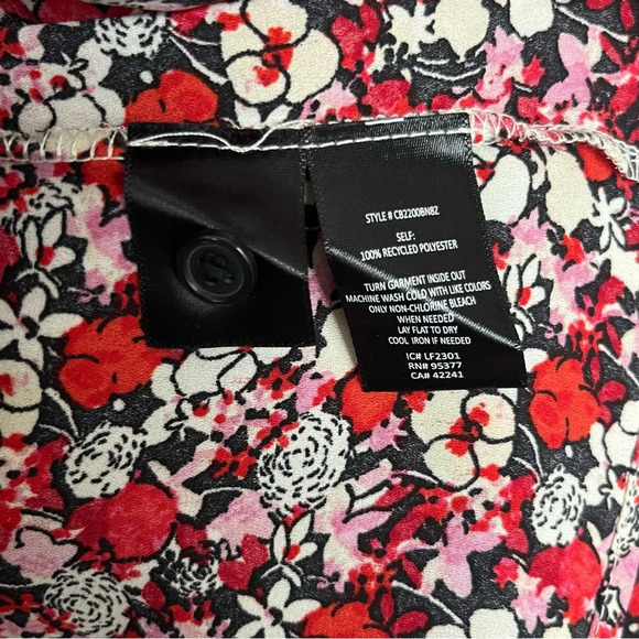 Sanctuary Floral Peasant Top Blouse-Red, Pink & White-Women’s 1X-Cottagecore-NEW - Picture 5 of 13
